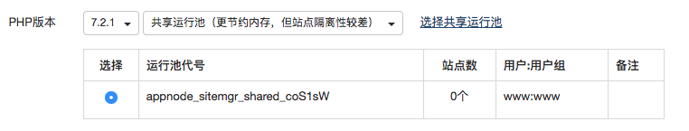 选择共享运行池